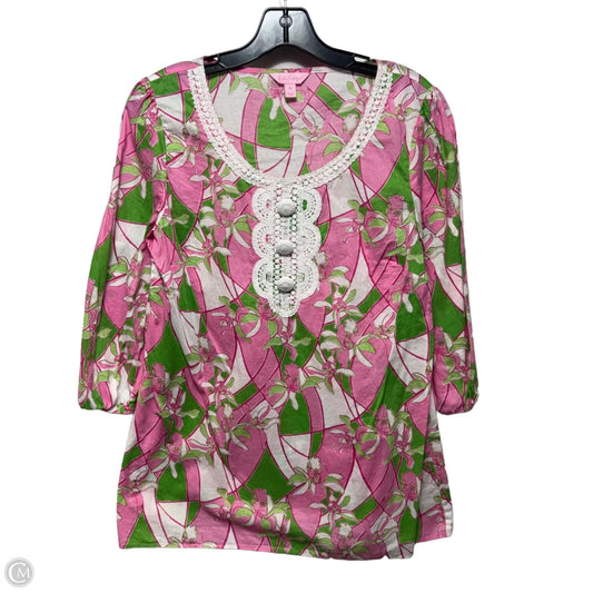 Top Long Sleeve Designer By Lilly Pulitzer In Multi-colored, Size: M