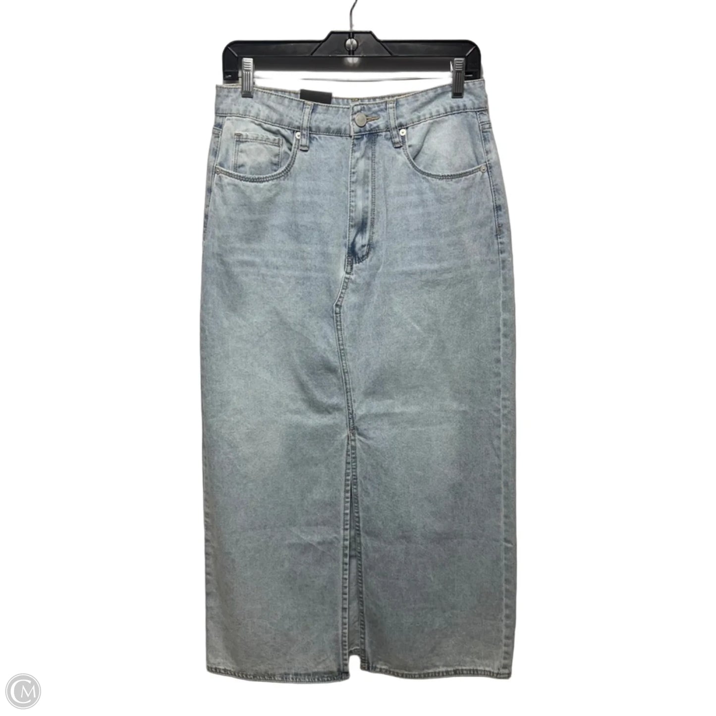 Front Slit Skirt Maxi By Blanknyc In Blue Denim, Size: 4