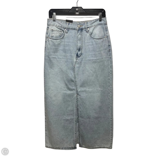 Front Slit Skirt Maxi By Blanknyc In Blue Denim, Size: 4