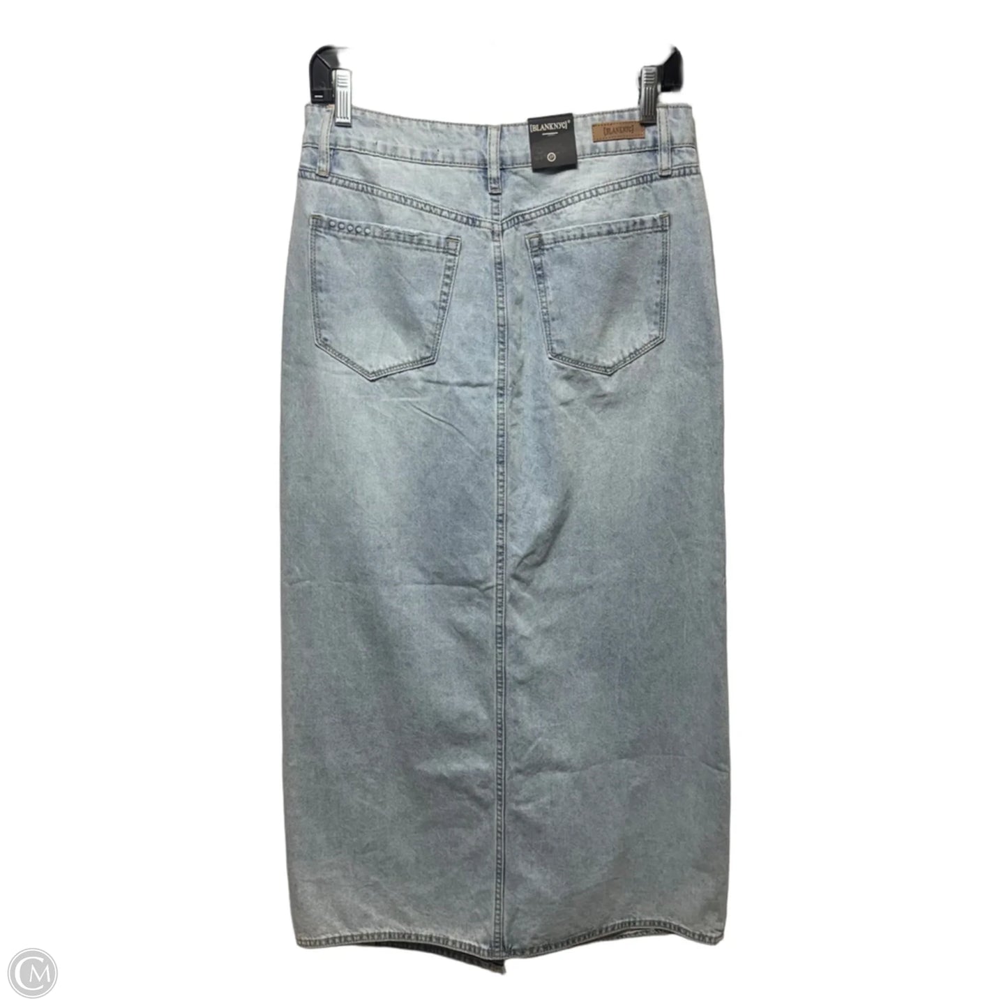 Front Slit Skirt Maxi By Blanknyc In Blue Denim, Size: 4