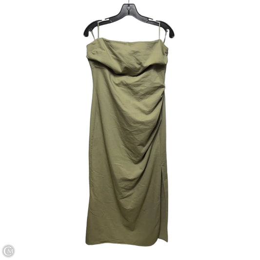 Strapless Dress Casual Maxi By Zara In Green, Size: Xl