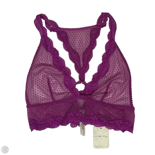 Lace Bralette By Free People In Purple, Size: M