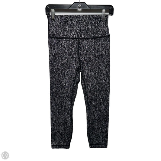 Athletic Leggings By Lululemon In Black & White, Size: 6