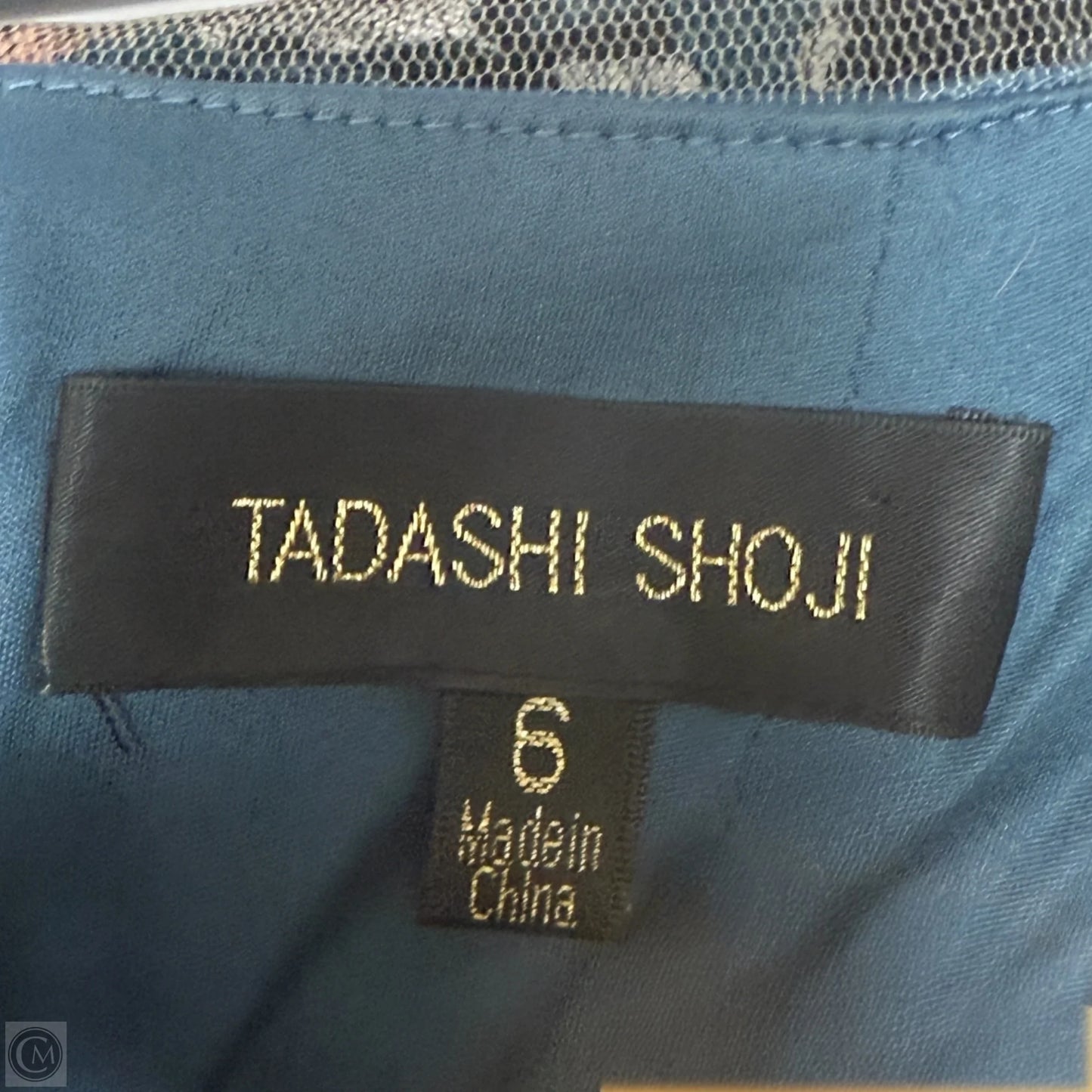 Sequin Paillette Embroidered Lace Cocktail Dress By Tadashi Shoji In Teal, Size: 6