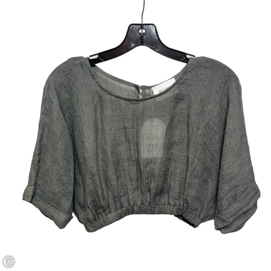 Zoe Crop Top Linen By Rumer In Moss Green, Size: M