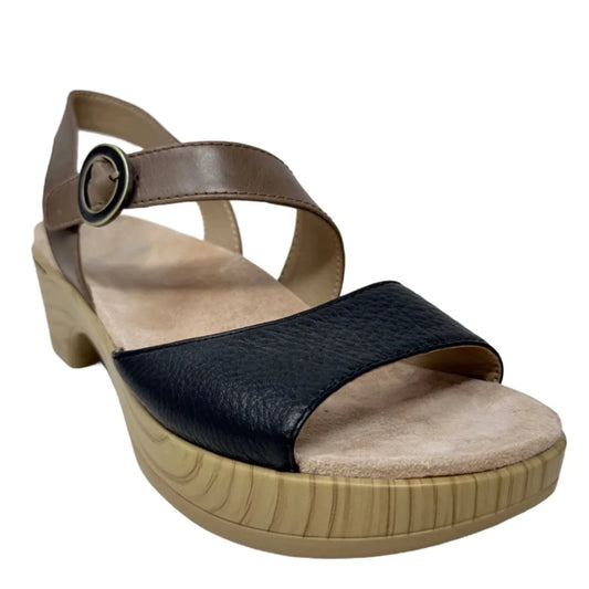 Marjory Sandals By Dansko In Black & Tan, Size: 7