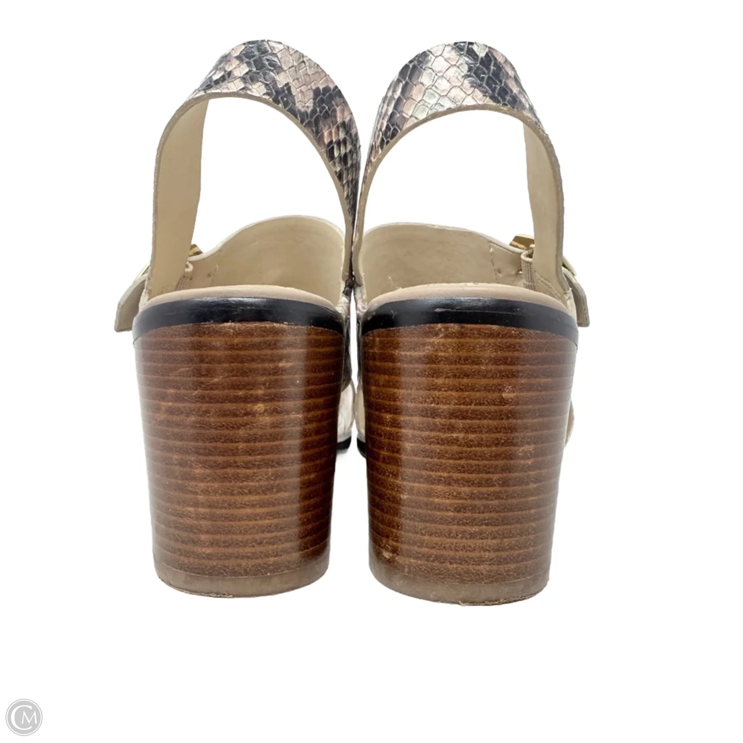 Jamila Block Heel Sandals By Cole-haan In Snakeskin Print, Size: 7