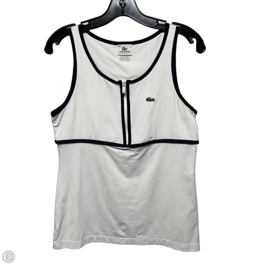 Athletic Tank Top By Lacoste In White, Size: 12/44