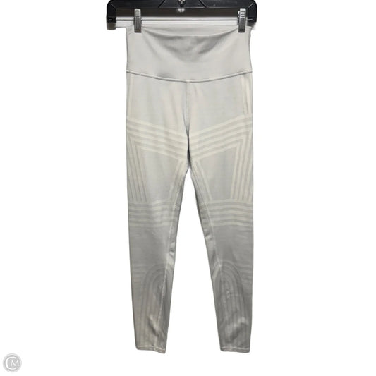 Athletic Leggings By Alo In Grey & White, Size: S