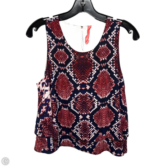 Top Sleeveless By Eight Sixty In Snakeskin Print, Size: M