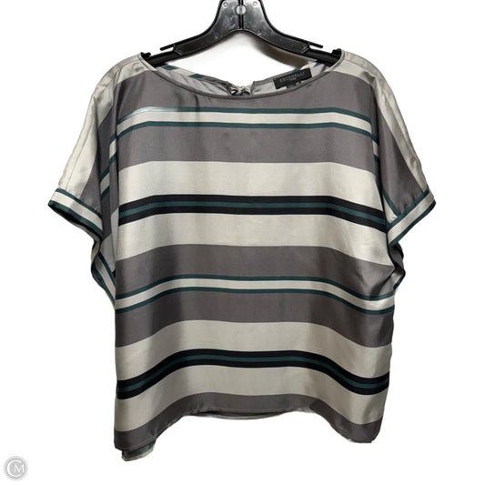 Silk Top Short Sleeve By Antonelli In Striped Pattern, Size: S