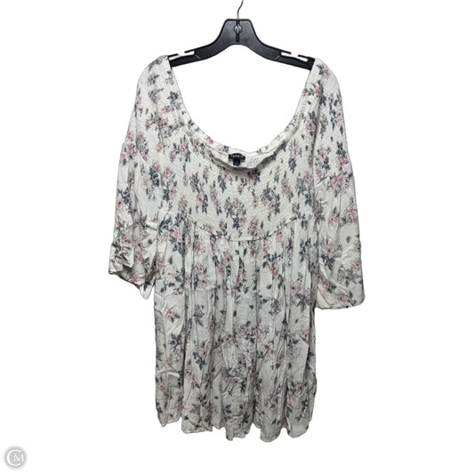 Tunic Long Sleeve By Torrid In Floral Print, Size: 1x