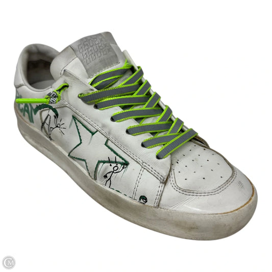 Stardan Sneakers Shoes Luxury Designer By Golden Goose In Green & White, Size: 9 (39)