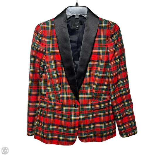 Blazer By J. Crew In Plaid Pattern, Size: 4