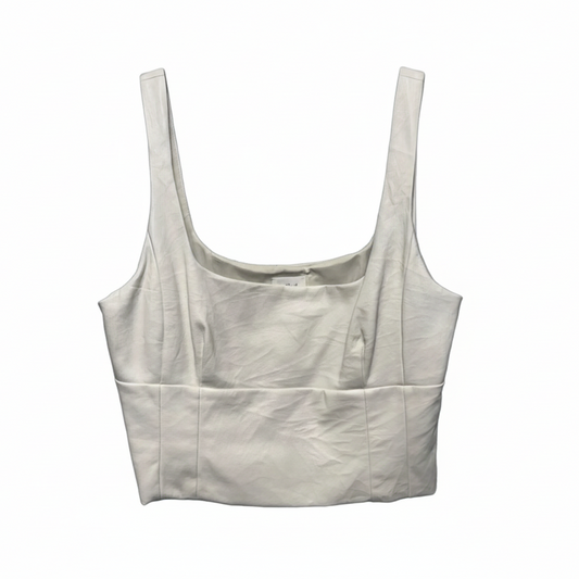 Faux Leather Bustier Top Sleeveless By Wilfred In Cream, Size: M