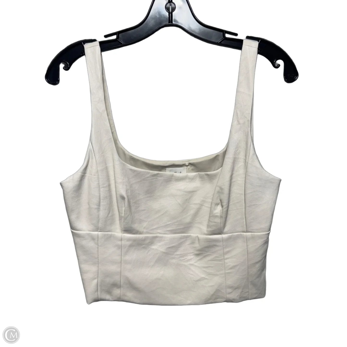 Faux Leather Bustier Top Sleeveless By Wilfred In Cream, Size: M