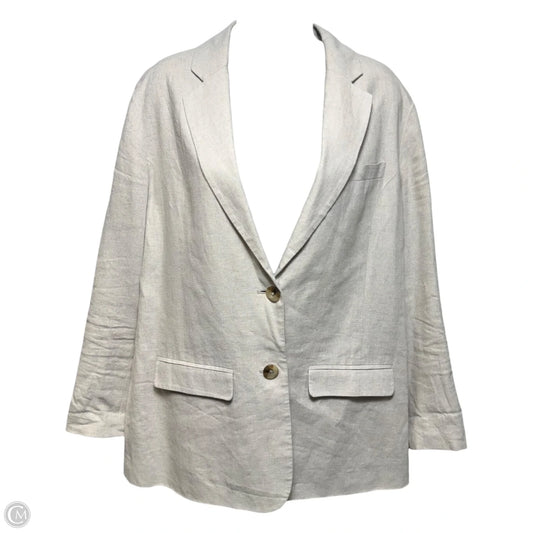 Linen Blend Blazer By Habitual In Cream, Size: Xs
