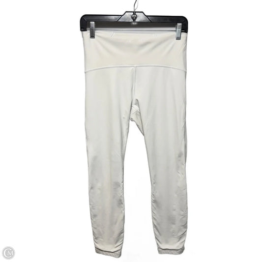 Athletic Leggings By Lululemon In White, Size: 8