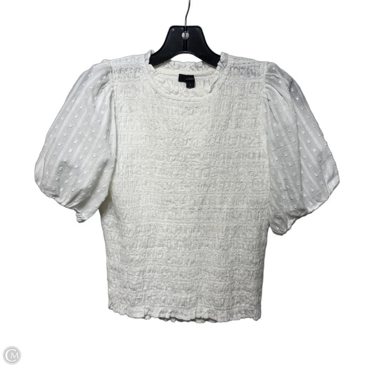 Top Short Sleeve By J. Crew In White, Size: S