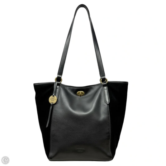 Turnlock Hobo Tote In Black
 Leather & Suede By Margot, Size: Medium