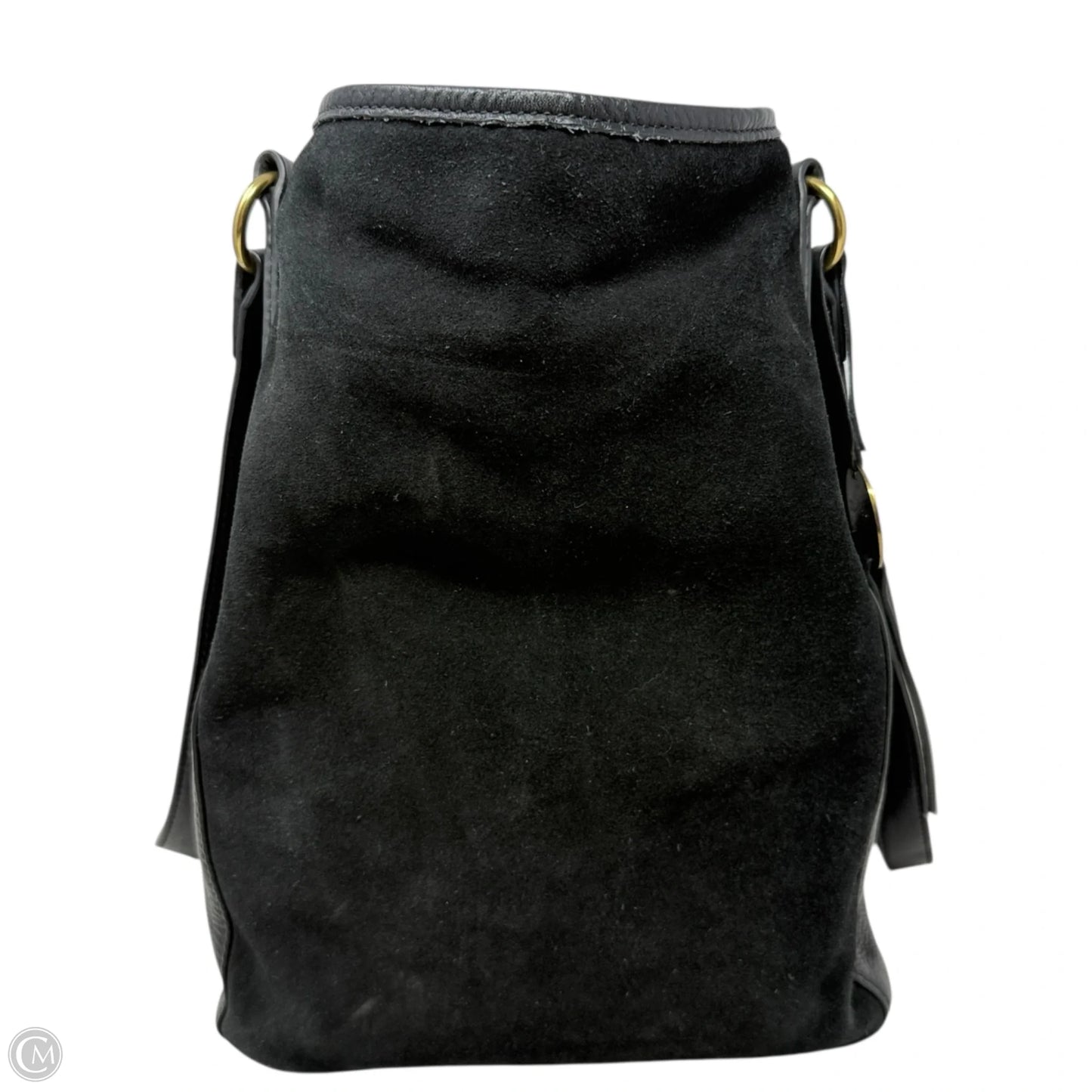 Turnlock Hobo Tote In Black
 Leather & Suede By Margot, Size: Medium