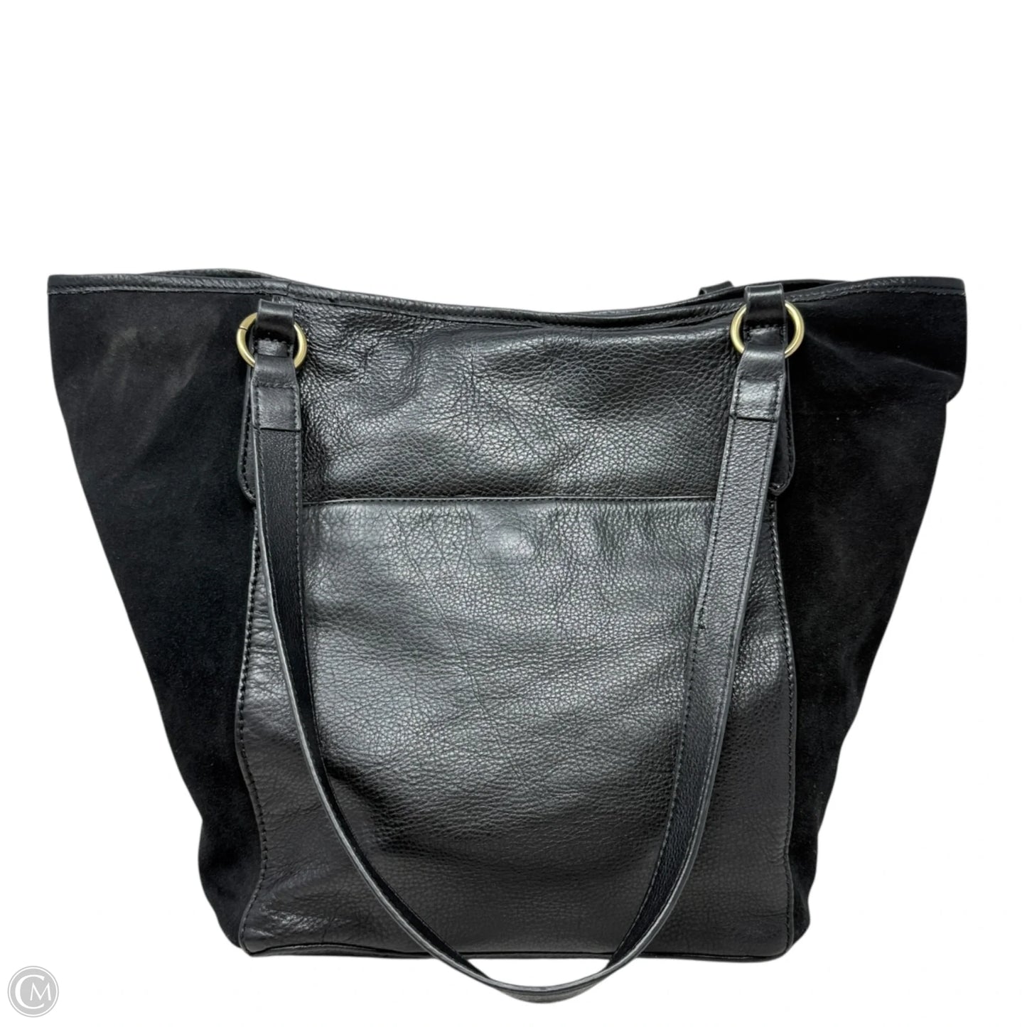 Turnlock Hobo Tote In Black
 Leather & Suede By Margot, Size: Medium
