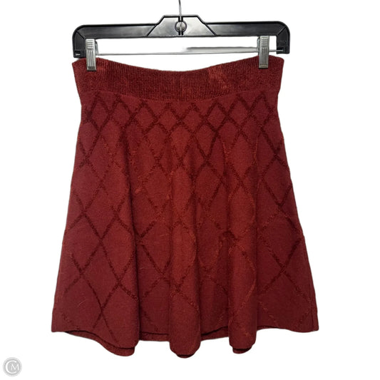 Knit Skirt Mini & Short By Maeve In Copper, Size: S