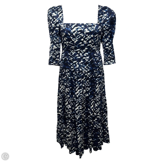 ON HOLD Nora Printed Stretch-Cotton Midi Dress Designer By Diane Von Furstenberg In Blue & White, Size: 8