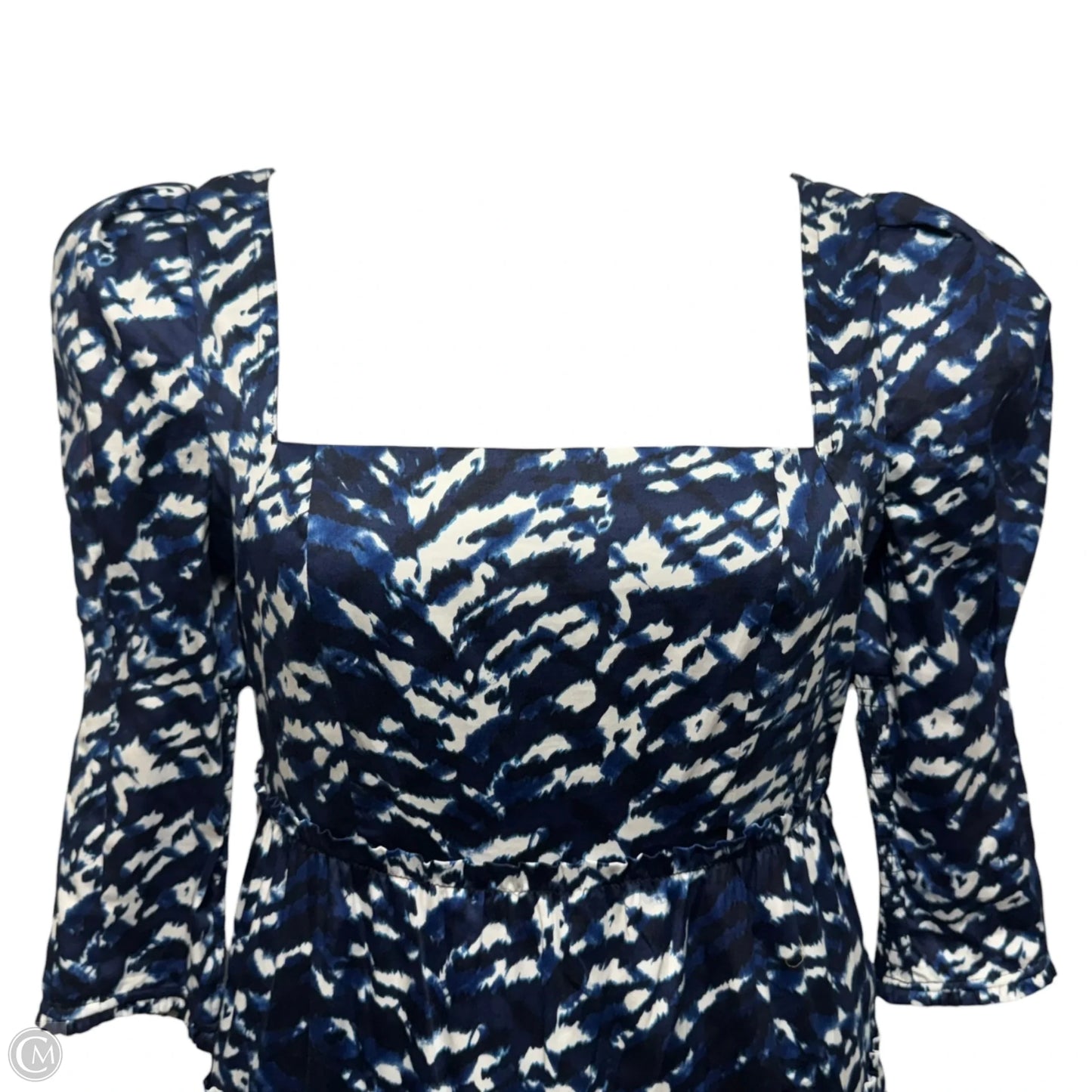 ON HOLD Nora Printed Stretch-Cotton Midi Dress Designer By Diane Von Furstenberg In Blue & White, Size: 8