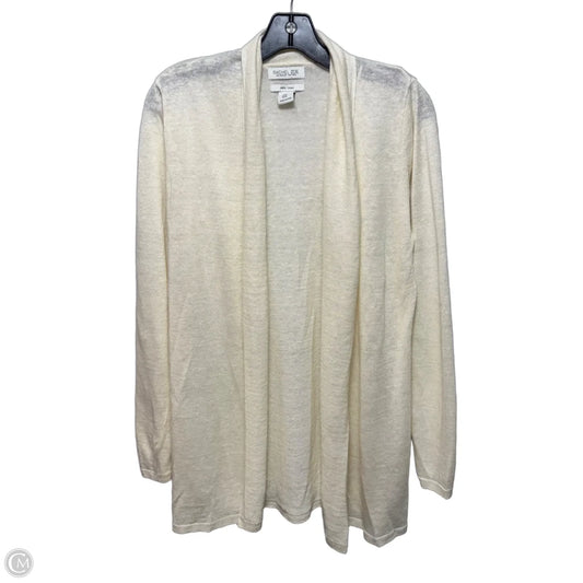 Linen Sweater Cardigan By Rachel Zoe In Cream, Size: M