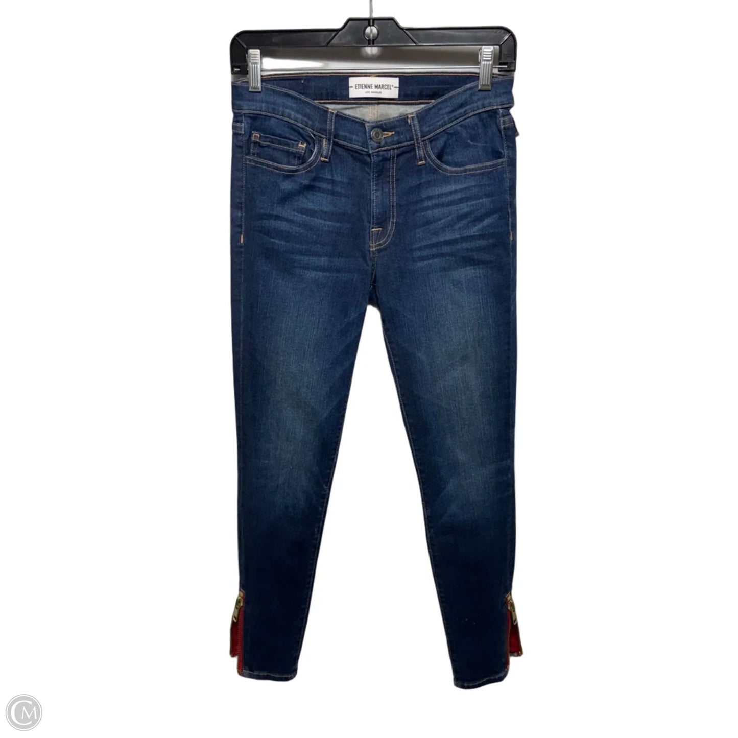 Medium Wash Signature Skinny Crop Pant Jeans By Etienne Marcel In Blue Denim, Size: 6/28