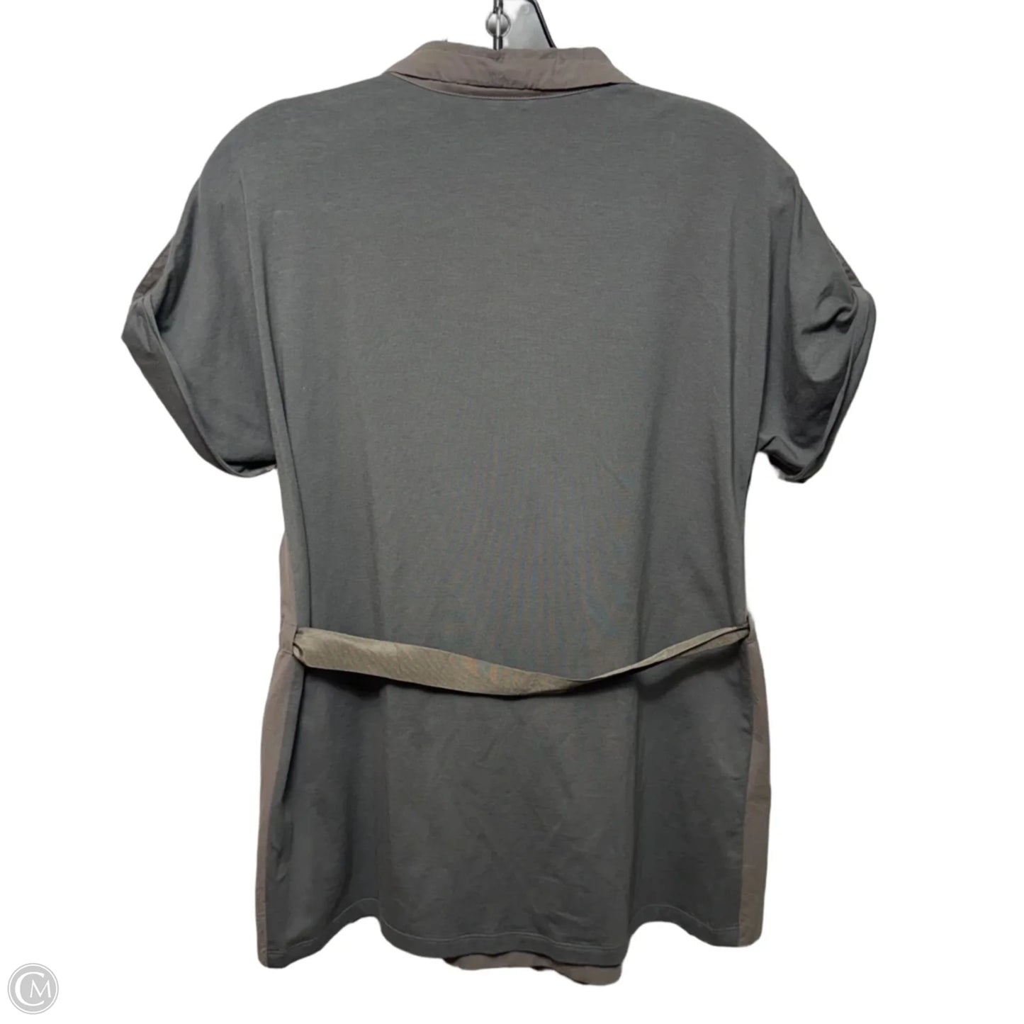 Cardigan Top Short Sleeve By Rivamonti In Grey, Size: M