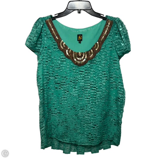 Top Short Sleeve By Sachin & Babi In Gold & Green, Size: 10