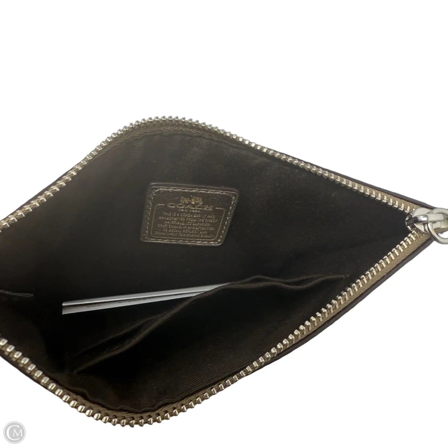 Boxed Glitter Wristlet Designer By Coach, Size: Small