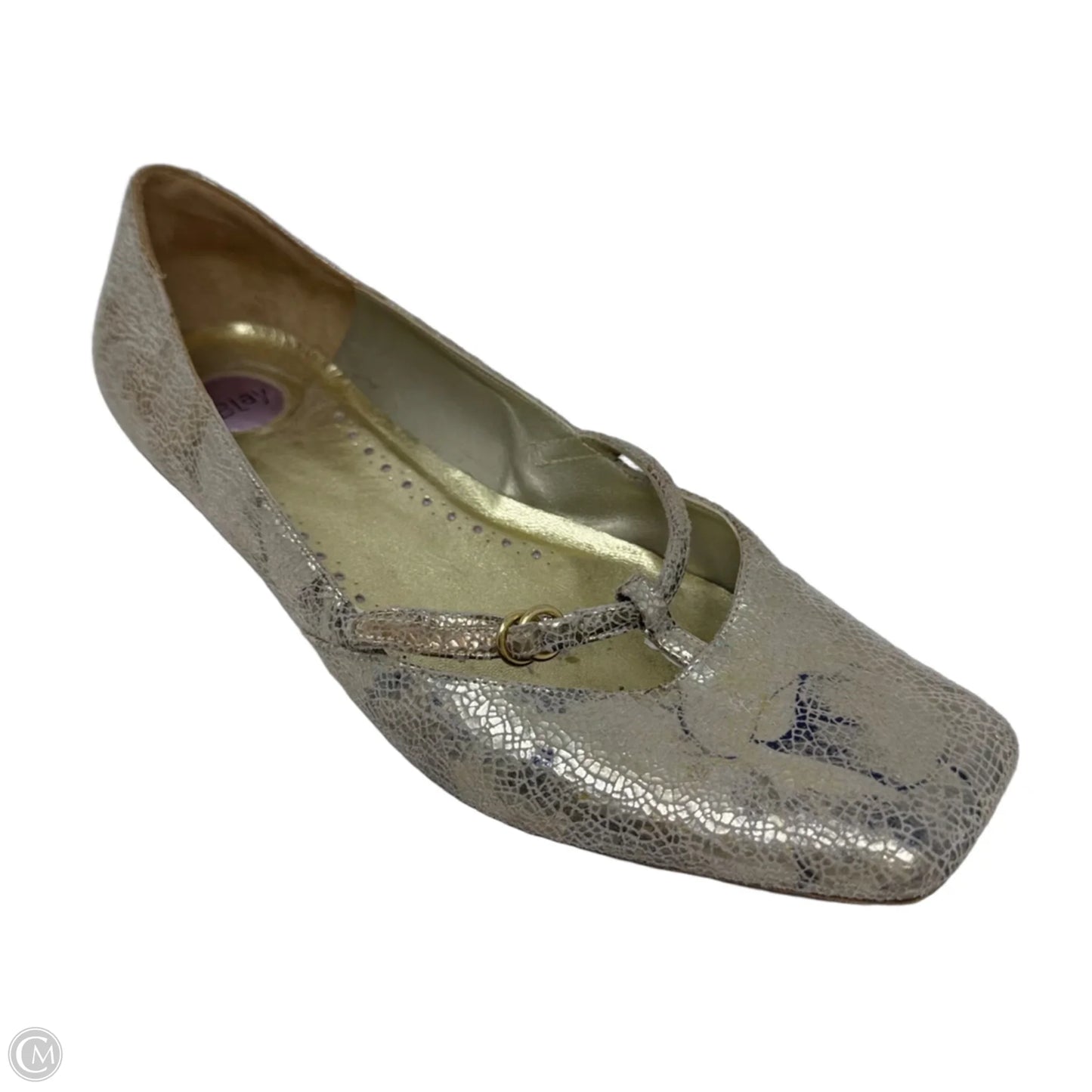 Shoes Flats By Blay In Gold, Size: 7 (37.5)