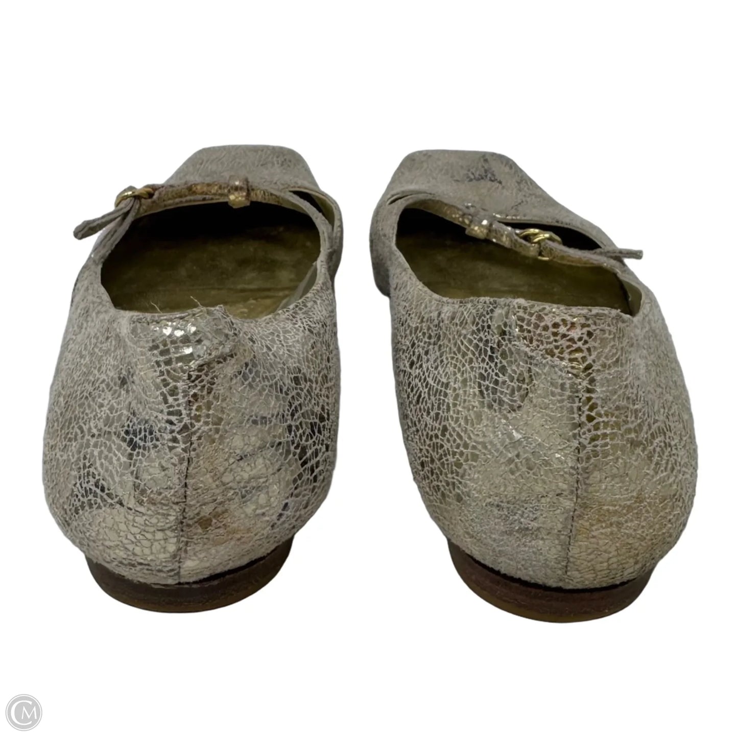 Shoes Flats By Blay In Gold, Size: 7 (37.5)