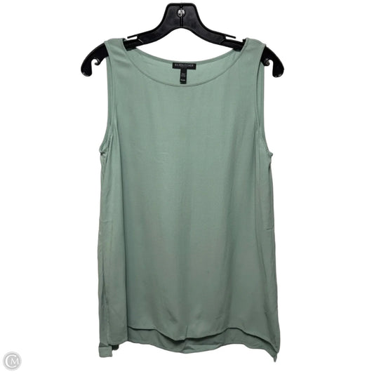 Silk Top Sleeveless By Eileen Fisher In Green, Size: Sp