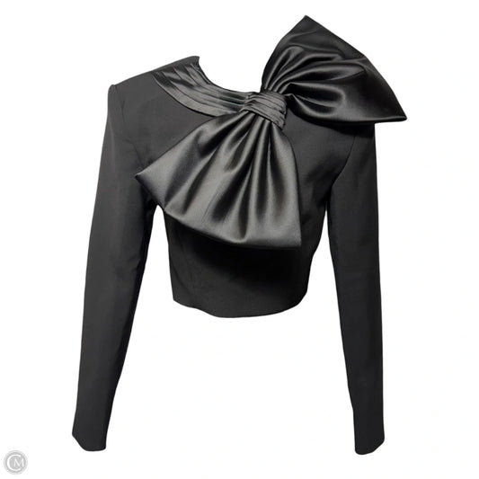 Arlet Bow Cropped Blouse Long Sleeve By Ronny Kobo In Black, Size: S