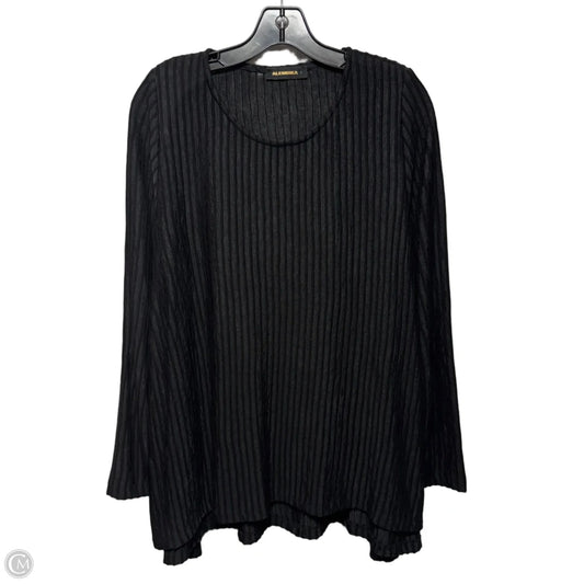 Top Long Sleeve By Alembika In Black, Size: S