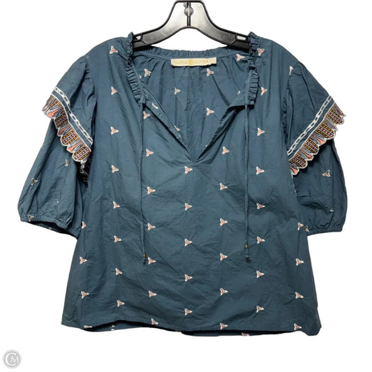 Vida Top Short Sleeve By Marie Oliver In Blue, Size: L