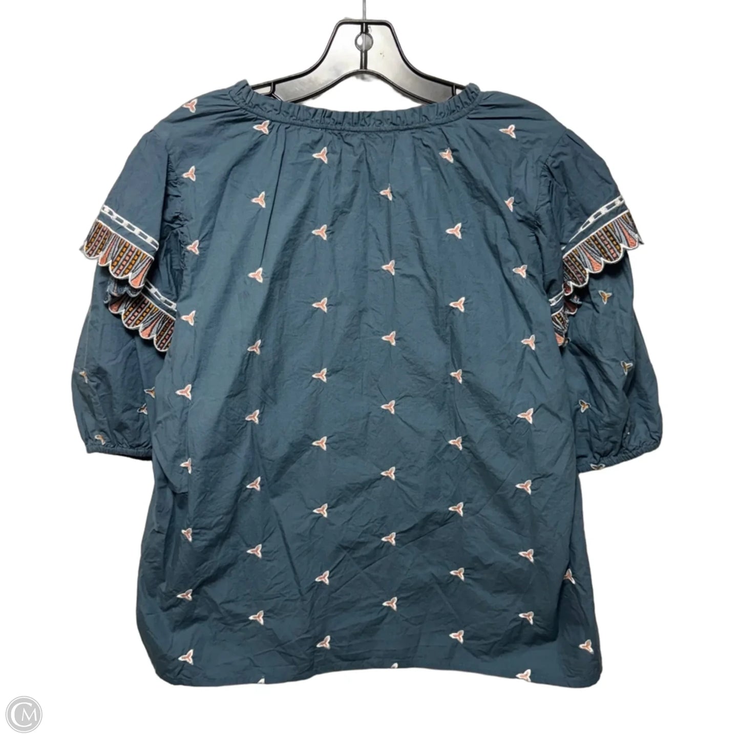 Vida Top Short Sleeve By Marie Oliver In Blue, Size: L