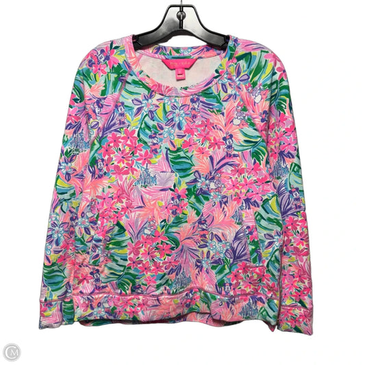 Sweatshirt Top Long Sleeve Designer By Disney x Lilly Pulitzer In Multi-colored, Size: S