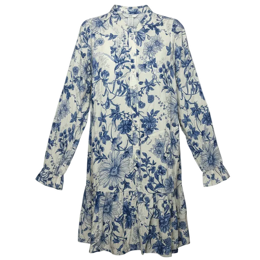Dress Casual Short By H&m In Blue & White, Size: S