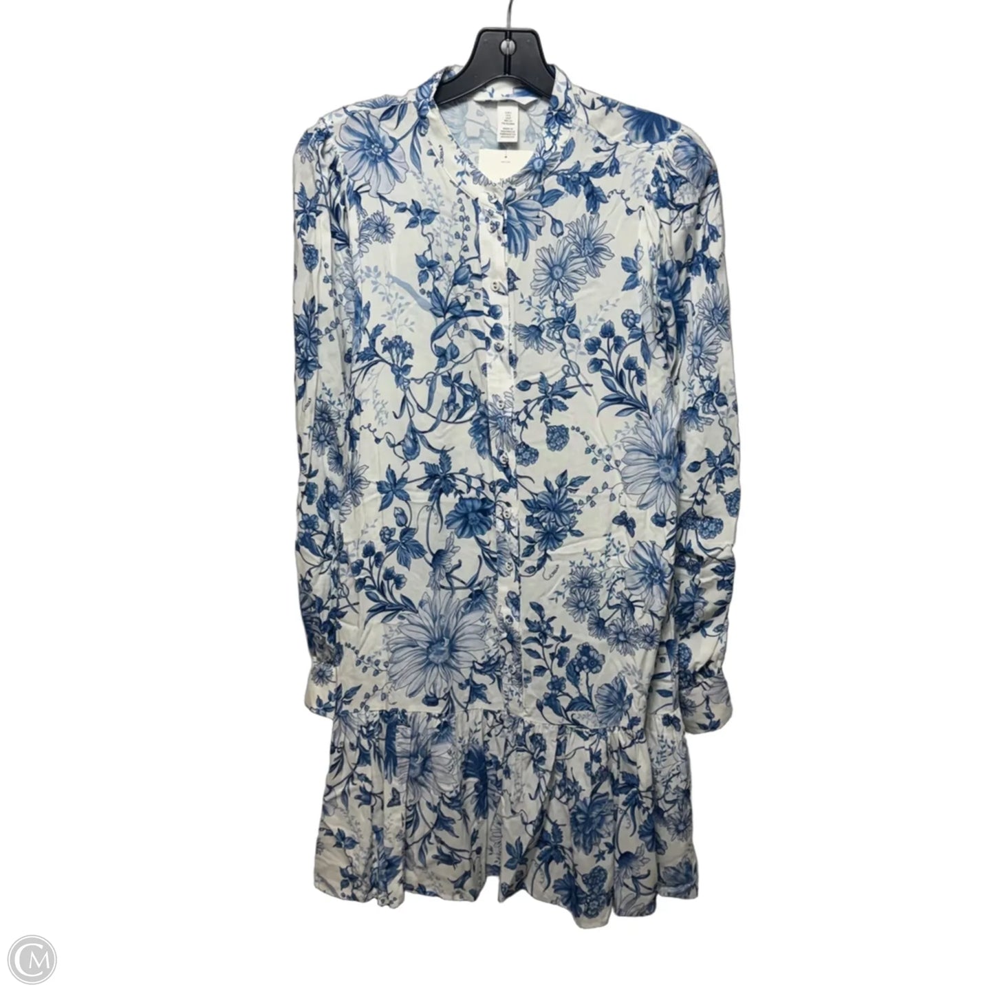 Dress Casual Short By H&m In Blue & White, Size: S