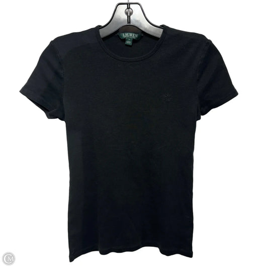 Top Short Sleeve Basic By Lauren By Ralph Lauren In Black, Size: S