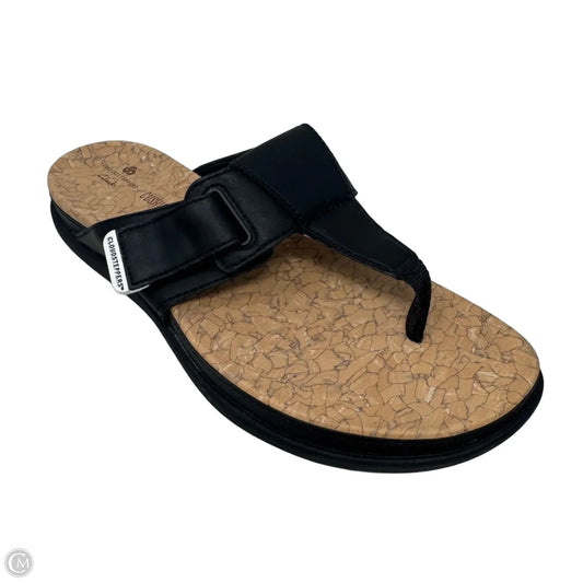 Sandals Flip Flops By Clarks In Black, Size: 6