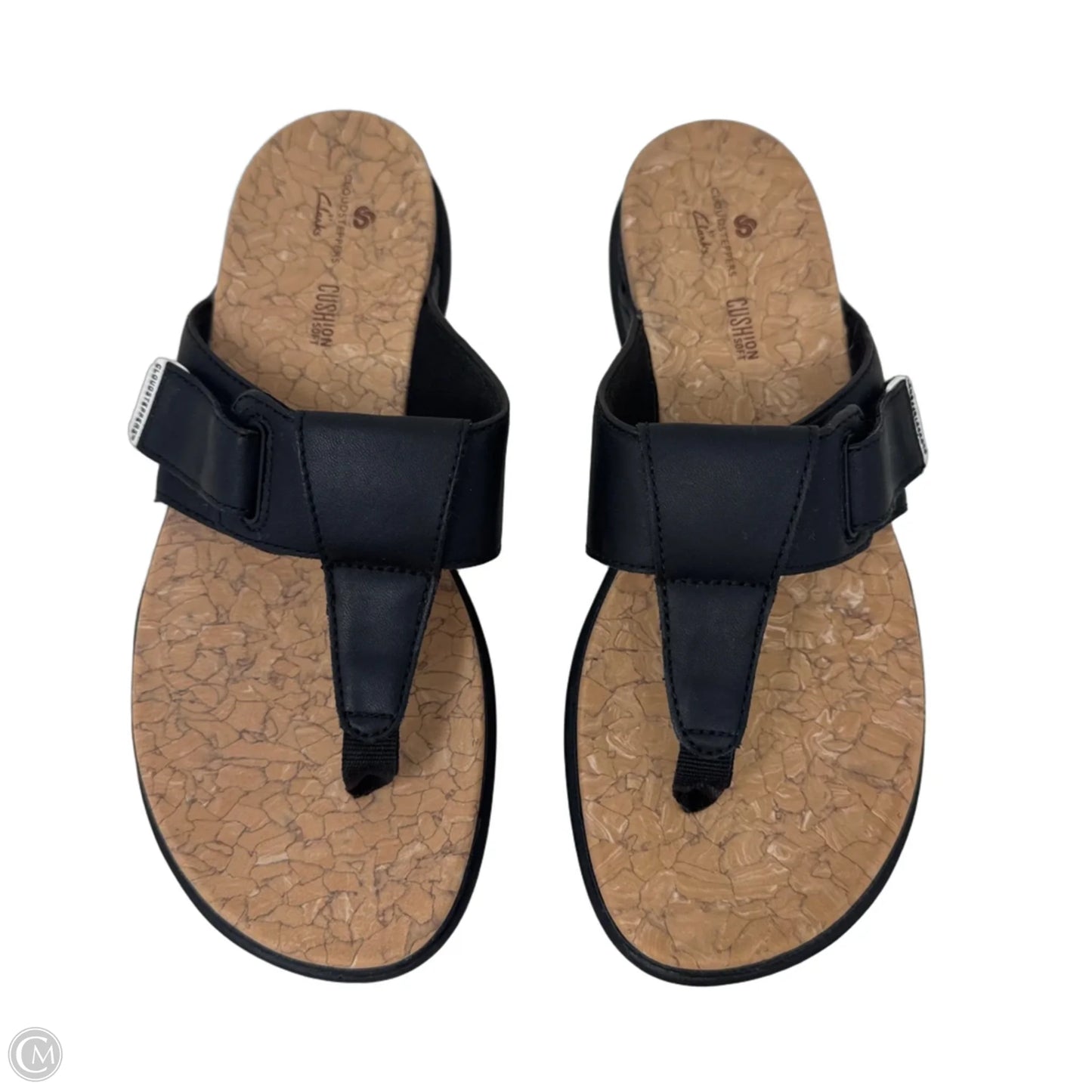 Sandals Flip Flops By Clarks In Black, Size: 6