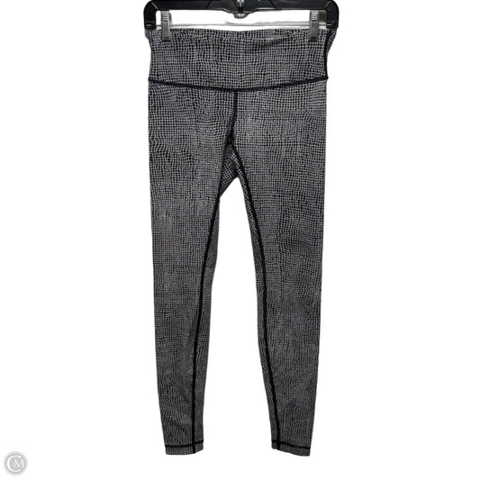 Athletic Leggings By Lululemon In Black & White, Size: 6