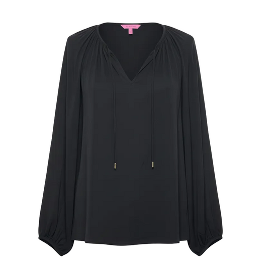 Willa Top Designer By Lilly Pulitzer In Onyx, Size: XL