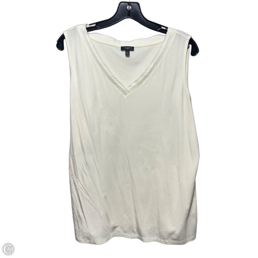 Top Sleeveless By Talbots In Cream, Size: 1x